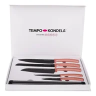Noże kuchenne - Kondela Zestaw noży (6 szt.) Lonan - różowe złoto - miniaturka - grafika 1