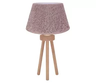 Lampy stojące - Lampa stołowa BOUCLE 1xE27/15W/230V brązowy/drewno - miniaturka - grafika 1