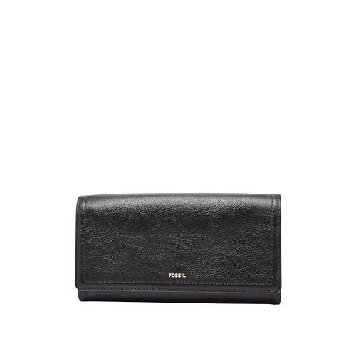 Fossil damskie Logan Rfid Flap sprzęgło czarne, Czarny - Rozmiar Uniwersalny