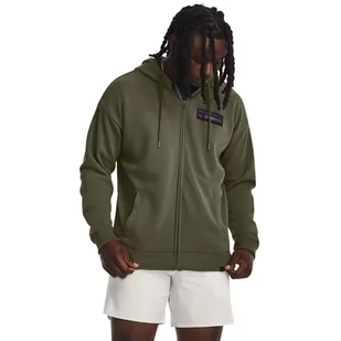 Męska bluza treningowa rozpinana z kapturem Under Armour Project Rock Terry FZ - oliwkowa/khaki - UNDER ARMOUR - Bluzy sportowe męskie - miniaturka - grafika 1