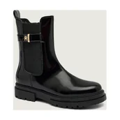 Buty dla dziewczynek - Tommy Hilfiger Botki CHELSEA | z dodatkiem skóry - miniaturka - grafika 1