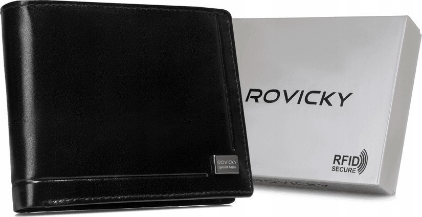 Rovicky Duży, skórzany portfel męski z systemem RFID - Rovicky NoSize