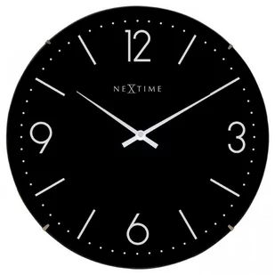Nextime Zegar ścienny Basic Dome czarny 3157ZW - Zegary - miniaturka - grafika 1