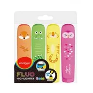 Przybory szkolne - Pbs Connect Zakreślacz Keyroad Fluo Jungle 4 kolory - miniaturka - grafika 1