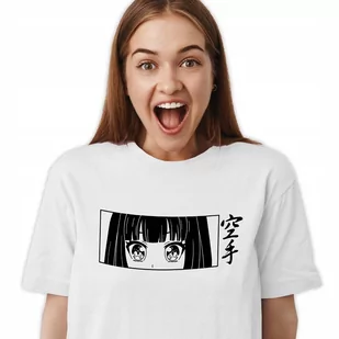 T-Shirt Koszulka Damska Bawełna Biała XXL Urocze Cute Kawaii Anime Wzory - Koszulki i topy damskie - miniaturka - grafika 1