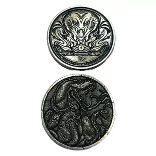 Wężouści Srebrna Metalowa Moneta 1 szt - Gry planszowe - miniaturka - grafika 1