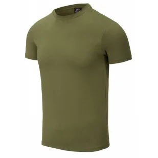 Koszulka Helikon-Tex z bawełny organicznej SLIM - U.S. Green - Odzież taktyczna i umundurowanie - miniaturka - grafika 1