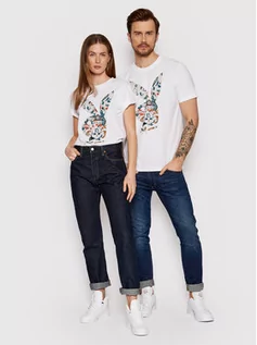 Koszulki i topy damskie - John Richmond T-Shirt Unisex RMP22305TS Biały Regular Fit - grafika 1