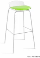 Taborety i hokery - Hoker Unique DUKE biały/zielony  - miniaturka - grafika 1