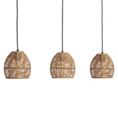 Lampy sufitowe - Potrójna lampa zwis Boho ABR-LW9-BH-E27 Abruzzo pleciona brązowy - miniaturka - grafika 1