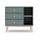Komody dla dzieci - Zielona niska komoda dziecięca 90x81 cm Esteban – Marckeric - miniaturka - grafika 1