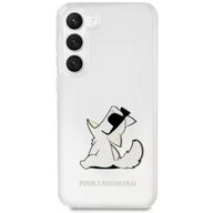 Etui i futerały do telefonów - Etui ochronne na telefon Karl Lagerfeld KLHCS23SCFNRC do Samsung Galaxy S23 S911 transparent hardcase Choupette Fun - miniaturka - grafika 1