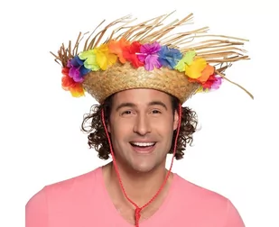 Kapelusz hawajski Sammy z kwiatami hawaii party - Balony i akcesoria - miniaturka - grafika 1
