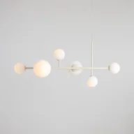 Lampy sufitowe - Dione lampa wisząca 6-punktowa kremowa 1092K9 - miniaturka - grafika 1