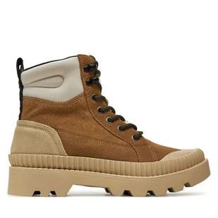 Trapery Pepe Jeans PLS50538 Brązowy - Botki damskie - miniaturka - grafika 1