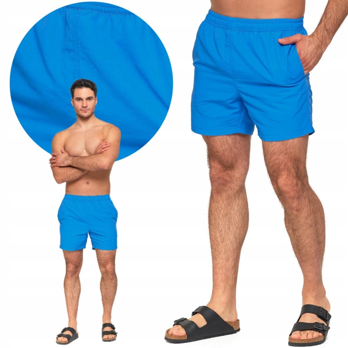 Kąpielówki Męskie Szorty Do Pływania Z Kieszeniami Z Wiązaniem Moraj 4Xl Blue
