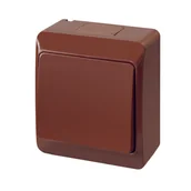 Wyłączniki światła i elektryczne - Elektro-Plast Wyłącznik pojedynczy schodowy Hermes brązowy IP44 - miniaturka - grafika 1