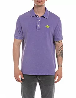 Koszule męskie - Replay Męska koszula polo M3076A, 471 Lavender, XL, 471 Lawenda, XL - grafika 1