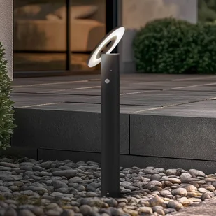 Arcchio Słupek oświetleniowy LED Tovio, antracyt, Ø 24 cm, czujnik - Lampy ogrodowe - miniaturka - grafika 1