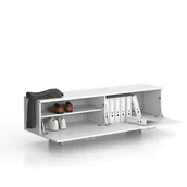 Szafki biurowe - Szafka niska SOLID, 1800 x 400 x 550 mm, biała - miniaturka - grafika 1