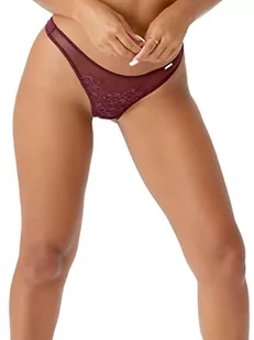 Gossard Damskie błyszczące koronkowe stringi, Figa, XS - Majtki damskie - miniaturka - grafika 1