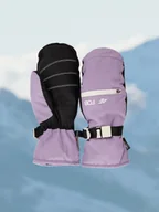 Rękawiczki sportowe damskie - 4F Rękawiczki snowboardowe Thinsulate membrana 10000 damskie - fioletowe XL - miniaturka - grafika 1