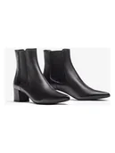 Botki damskie - Unisa Skórzane sztyblety "Jurik" w kolorze czarnym - miniaturka - grafika 1