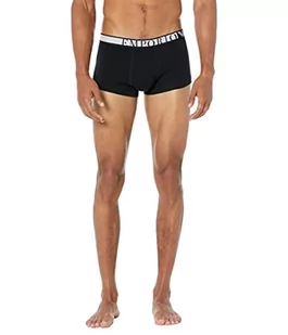 Emporio Armani Męski pasek z logo z boku, czarny, XL - Paski - miniaturka - grafika 1