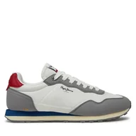 Sneakersy męskie - Sneakersy Pepe Jeans Natch Basic M PMS40010 Biały - miniaturka - grafika 1