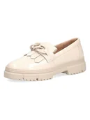Mokasyny damskie - Caprice Skórzane mokasyny w kolorze kremowym - miniaturka - grafika 1
