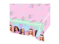 Dekoracje i nakrycia stołu na imprezę - Obrus urodzinowy Barbie - 120x180 cm - 1 szt. - miniaturka - grafika 1