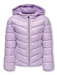 Kurtki i płaszcze dla dziewczynek - ONLY Dziewczęca kurtka jednokolorowa, Pastelowy liliowy, 140 cm - grafika 1
