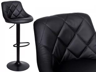 Krzesło barowe CYDRO BLACK czarne 5902340321690 - Taborety i hokery - miniaturka - grafika 1