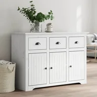 Komody - vidaXL Komoda BODO, biała, 115x43x79,5 cm, lite drewno sosnowe - miniaturka - grafika 1