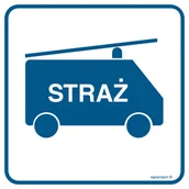 Systemy ekspozycyjne i znaki informacyjne - RA078 STRAŻ POŻARNA, FN - FOLIA SAMOPRZYLEPNA; (300X300MM) - miniaturka - grafika 1