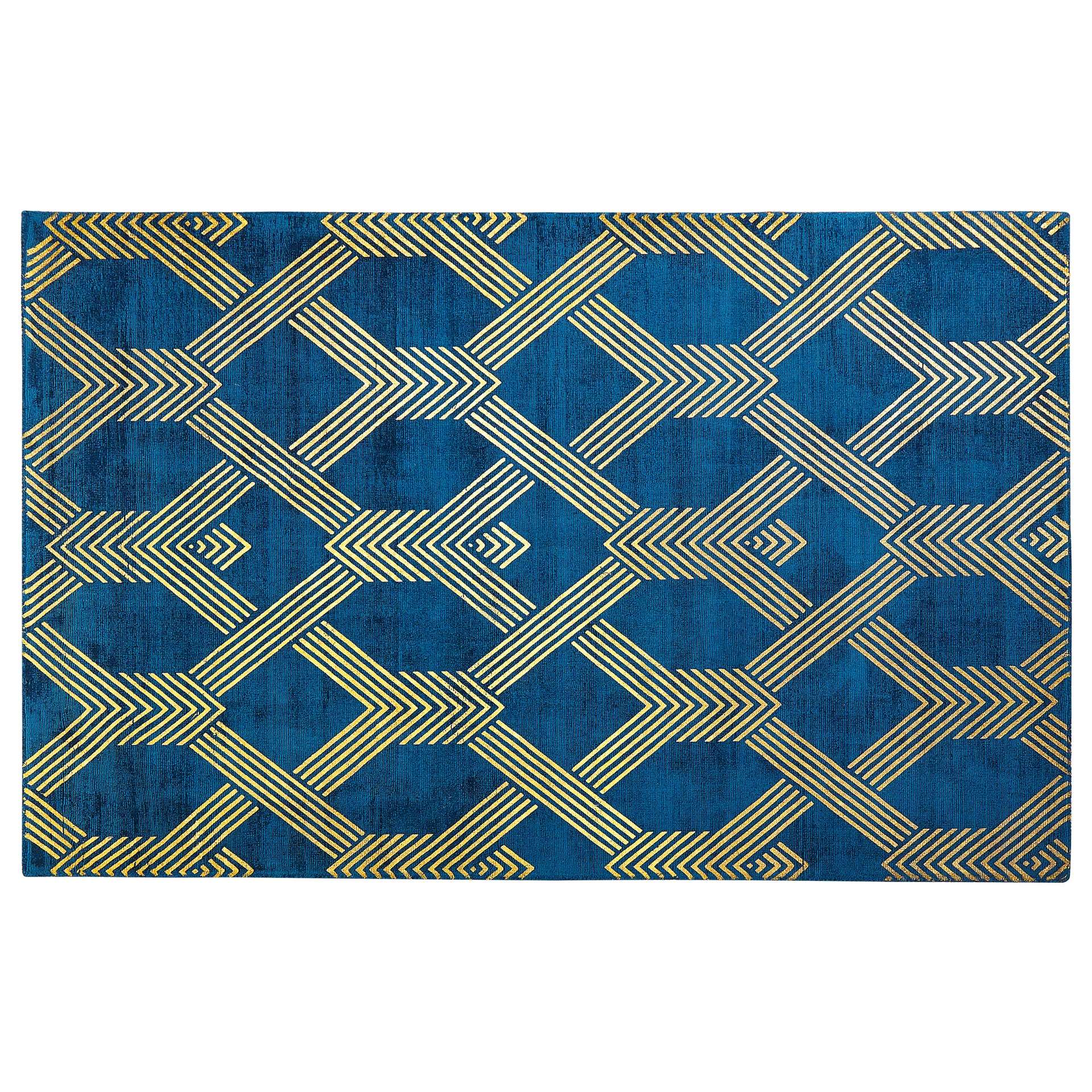 Beliani Dywan z wiskozy 140 x 200 cm niebieski VEKSE