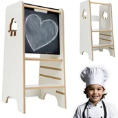 Krzesełka do karmienia - Pomocnik Kuchenny z Tablicą Montessori Stołek Słoń Helper dla dzieci - miniaturka - grafika 1