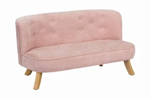 Sofa dla dzieci somebunny brudny róż welurowa - Łóżka dla dzieci i młodzieży - miniaturka - grafika 1