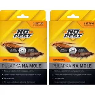 Lep 2W1 No Pest Na Mole 4 Szt Pułapka Lepowa Środek Sposób Pułapka Na Mole Spożywcze Odzieżowe Kuchenne Ubraniowe - Zwalczanie i odstraszanie szkodników - miniaturka - grafika 1
