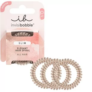 invisibobble Slim Bronze and Beads – cienka gumka do włosów z brązu dla kobiet i dziewcząt, bez odcisków, wysoki komfort, loving, wodoodporna, idealna do delikatnych włosów i wysoko upiętych fryzur, 3 - Ozdoby do włosów - miniaturka - grafika 1