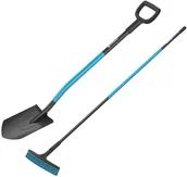 Łopaty i widły - Zestaw Cellfast Ideal Pro Szpadel ostry 40-204 + Szczotka szeroka 40-330 - miniaturka - grafika 1