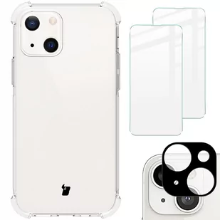 Bizon Etui + 2x szkło + obiektyw Case Clear iPhone 13 przezroczyste BCCIP13CL - Etui i futerały do telefonów - miniaturka - grafika 1