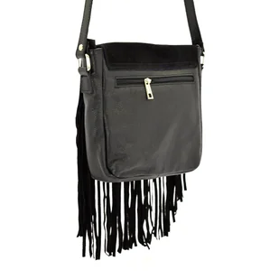 Listonoszka vp1009 zamsz naturalny BOHO frędzle - Torebki damskie - miniaturka - grafika 4