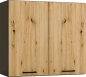 Szafki kuchenne - Stolkar Szafka kuchenna wisząca ANIKA W80 grafitowa/dąb artisan STOLKAR - miniaturka - grafika 1