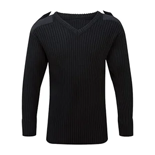 Castle Clothing V  Combat Jumper, na szyję, czarny - Swetry męskie - miniaturka - grafika 1