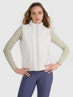 Kurtki damskie - 4F Bezrękawnik puchowy z wypełnieniem syntetycznym damski - szary M - miniaturka - grafika 1