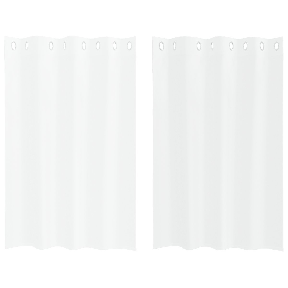 vidaXL Zasłony z zasłonami 2 pcs Biały 140 x 140 cm Poliester
