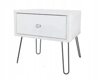 Szafki nocne - Szafka Nocna Szuflada Komoda Glamour - miniaturka - grafika 1