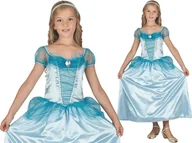 Moda i Uroda OUTLET - Strój KARNAWAŁOWY LODOWA KSIĘŻNICZKA Królewna Princess Sukienka Opaska S - miniaturka - grafika 1