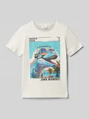 Koszulki dla chłopców - T-shirt o kroju regular fit z czystej bawełny z nadrukowanym motywem - miniaturka - grafika 1